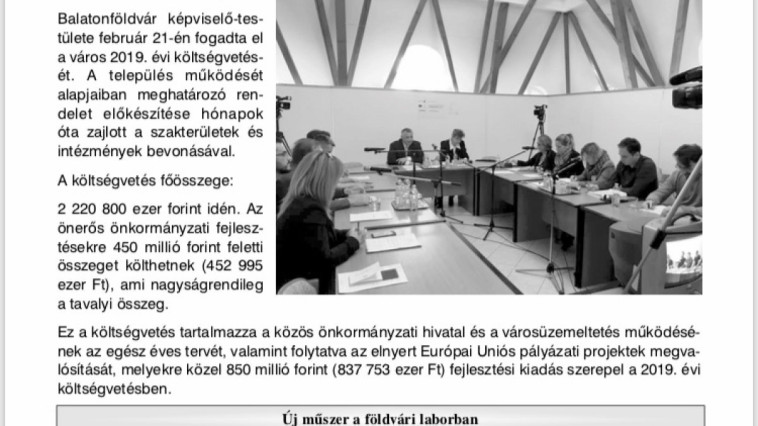 Balatonföldvári Önkormányzati Hírlevél
