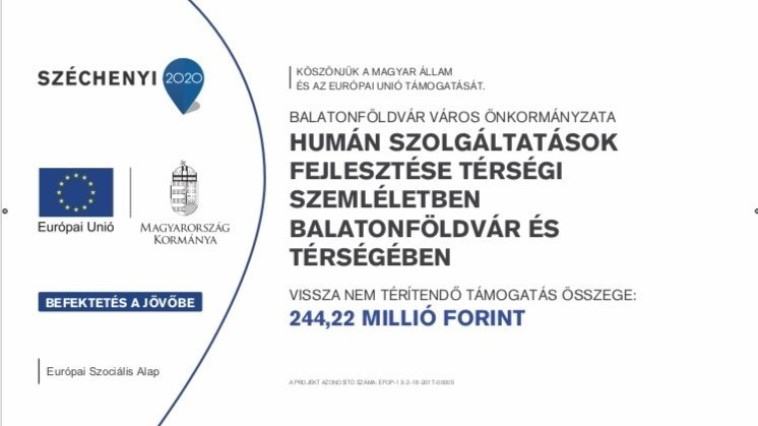 HUMÁN SZOLGÁLTATÁSOK FEJLESZTÉSE TÉRSÉGI SZEMLÉLETBEN BALATONFÖLDVÁR ÉS TÉRSÉGBEN