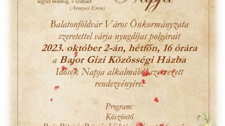 MEGHÍVÓ-IDŐSEK VILÁGNAPJA