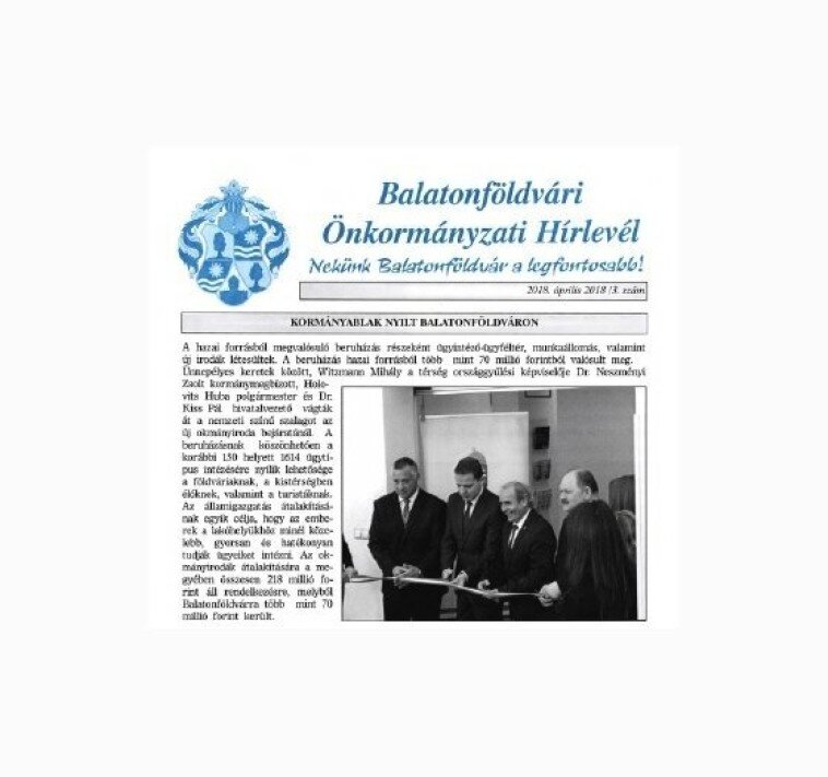 Megjelent a Balatonföldvári Önkormányzati Hírlevél